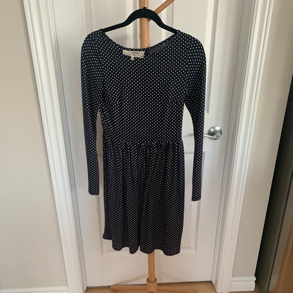 Pink Martini Casual/Work Dress, Size XS, Dark Navy Polka Dot. - Picture 4 of 4